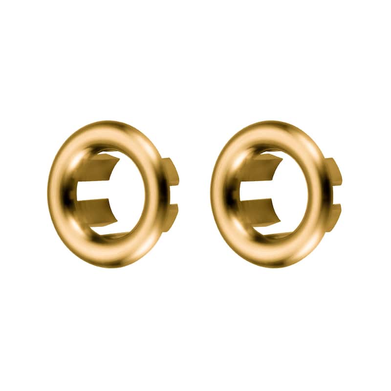 WOWOW 1.2 in. Sink Basin Trim Overflow Cover (2-Pack) - Brushed Gold