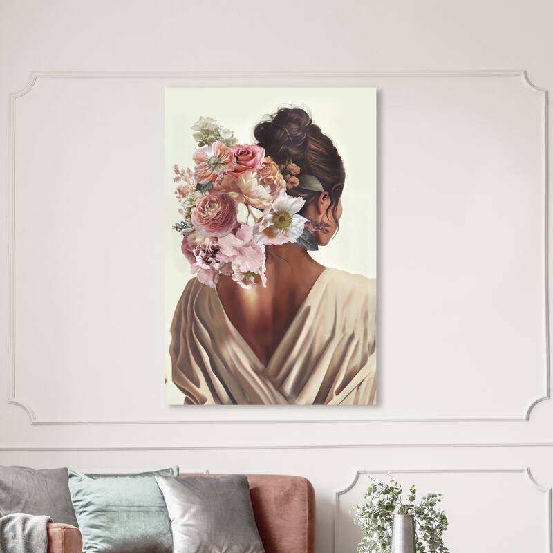 Wynwood Studio Fashion and Glam Alessa White and Cream White Traditional Wall Art Canvas Print - 54 x 36