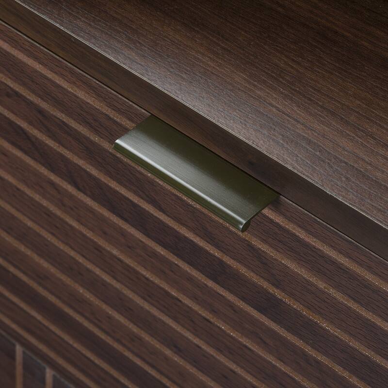 Merk Walnut Nightstand 2 Drawers