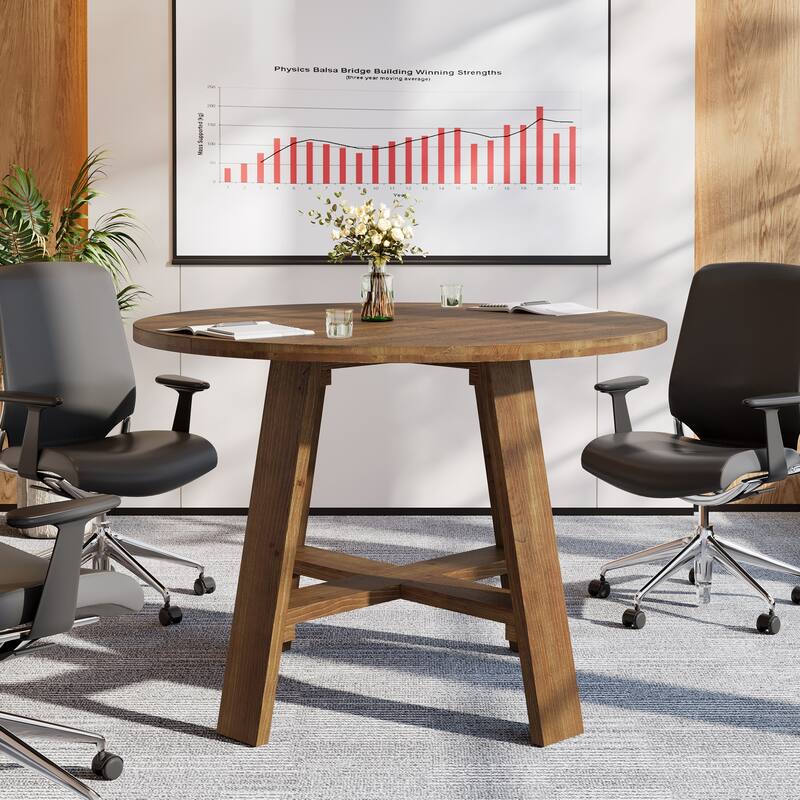 Solid Wood Conference Table, Meeting Seminar Business Desk for Conference Room Home Office