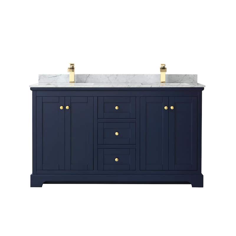 Wyndham Collection Avery 60" Free Standing Double Basin Vanity Set