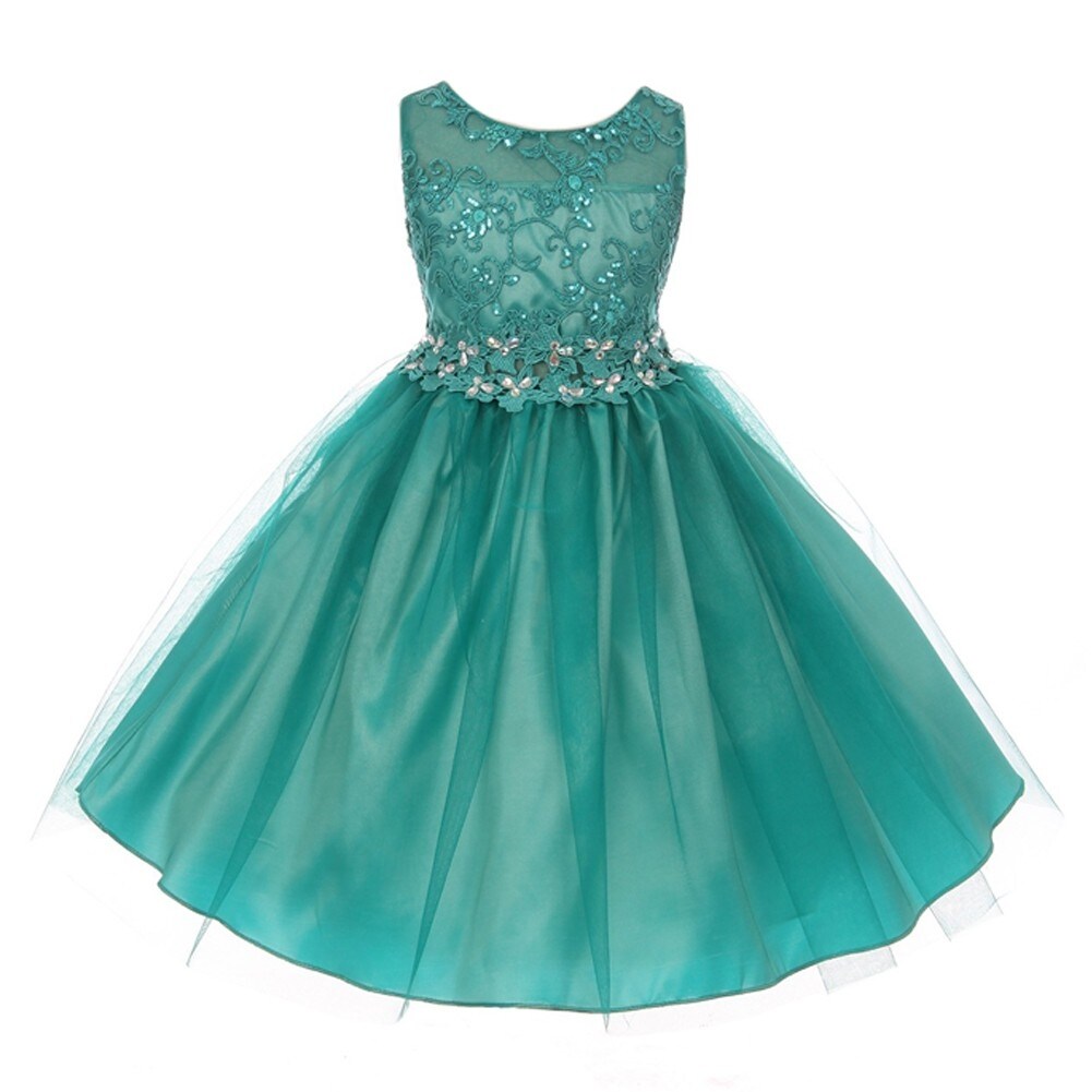 jade embroidered bodice dress