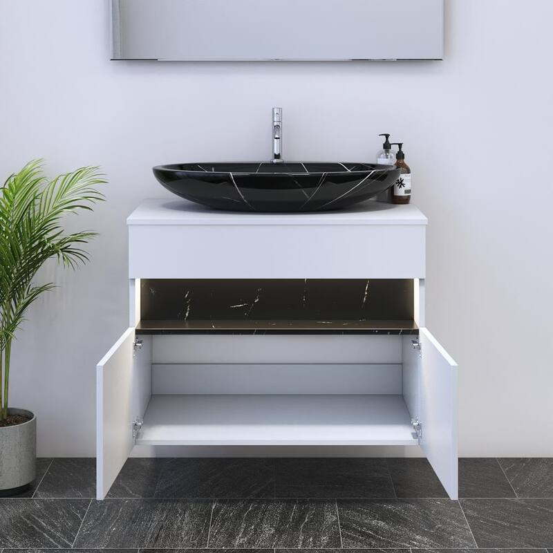 Laguna 2D 80 Floating Bathroom Vanity (32" Width)