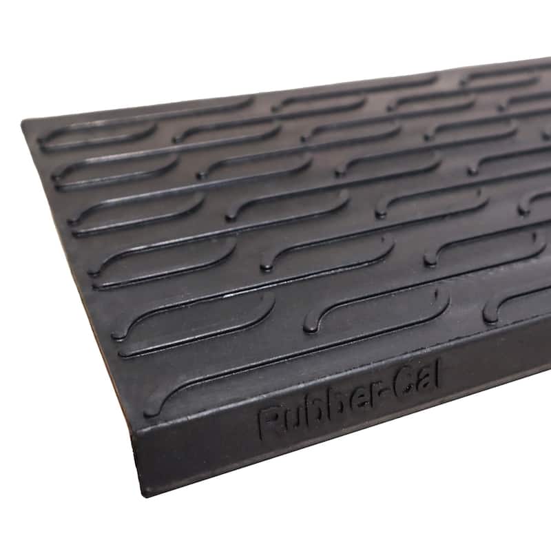 Rubber-Cal "Chelsea" Rubber Stair Mats - 9.75" x 29.125" - 6 pack - 29.125" x 9.75" x 0.125"