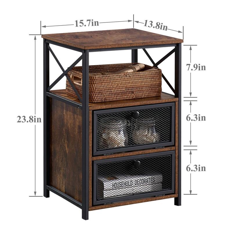 Taomika 3-Pieces Modern Bed Frame and Modern Nightstand Set