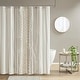 preview thumbnail 1 of 20, INK+IVY Imani Cotton Printed Shower Curtain with Chenille Ivory