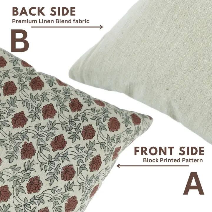 Modern Block print Design Sofa pillow Cover - Khubsurat