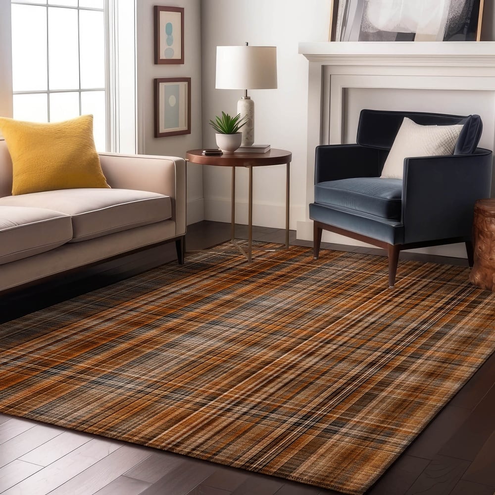 Premium Washable Super Soft Plaid Mayfield Rug