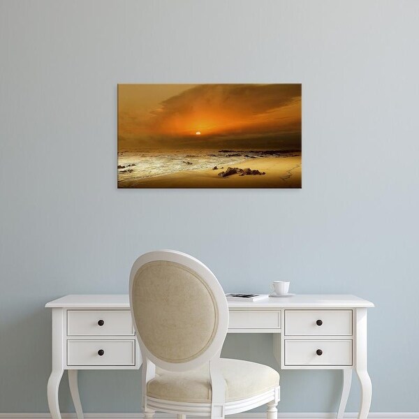 Easy Art Prints Adelino Gonçalves's 'The Beach' Premium Canvas Art