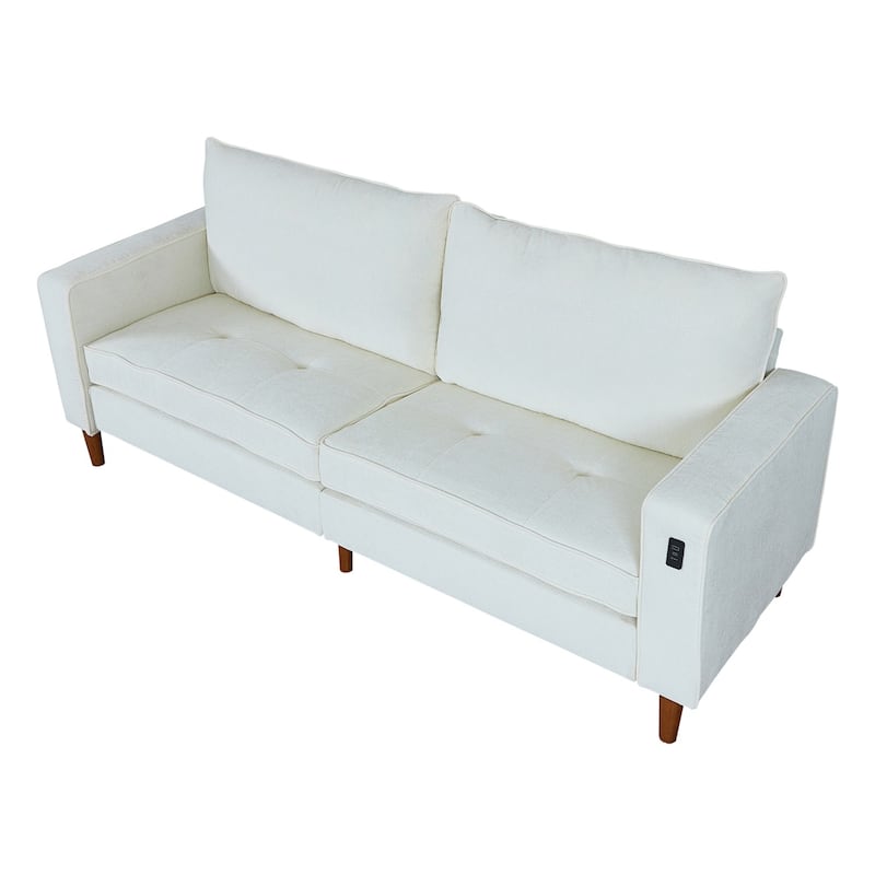 82.7" Sofas for Living Room, Comfy Love Seat Couches, Corduroy Loveseat Sofa,, Easy Assembly with USB