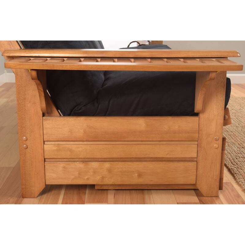 Somette Phoenix Butternut Futon Set with Hand Woven Mattress