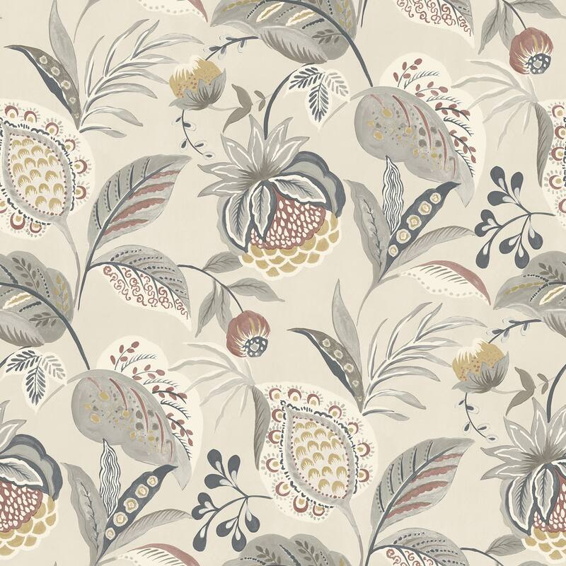 Chesapeake Bohemian Grey Jacobean Wallpaper