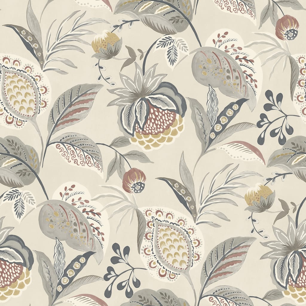 Chesapeake Bohemian Grey Jacobean Wallpaper