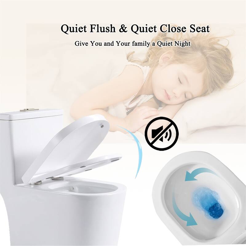 Small Compact One Piece Toilet Dual Flush