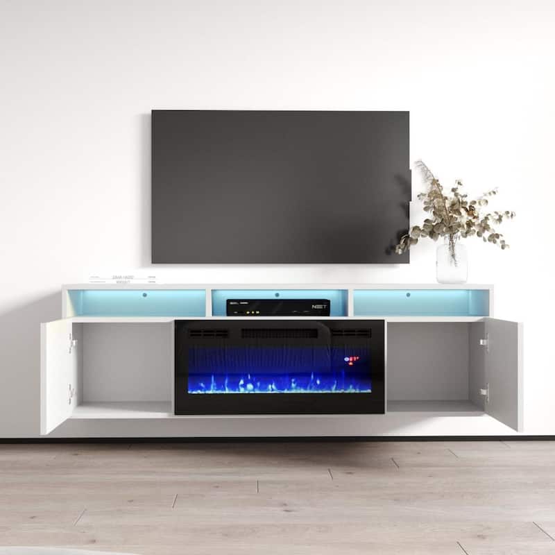 Giza EF Wall Mounted Electric Fireplace Modern 63" TV Stand