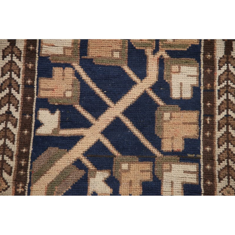 Garden Design Bakhtiari Persian Vintage Rug Hand-Knotted Wool Carpet - 6'10"x 10'2"