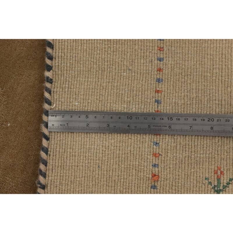 Hand Knotted Oriental 100% Wool Carpet Tribal Animal Pictorial Brown Gabbeh Area Rug - 8' 2'' X 5' 2''