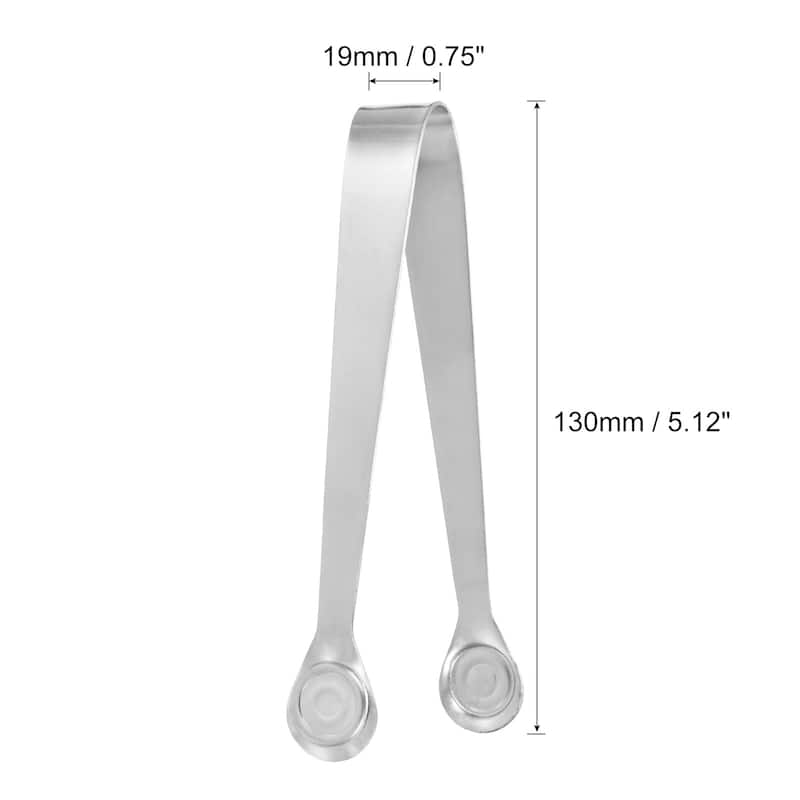 Serving Tongs, 3pcs Stainless Steel Ice Tongs, Mini Sugar Tongs Silver - 5 Inch