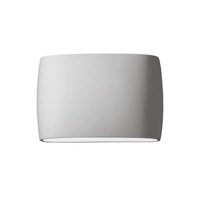 Porch & Den Courtside Bisque Closed Top ADA 2-light Large Oval Wall Sconce