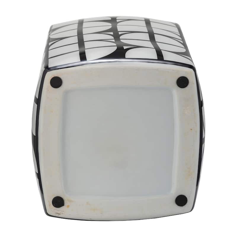 Sagebrook Home Ceramic Square Jar with Lid