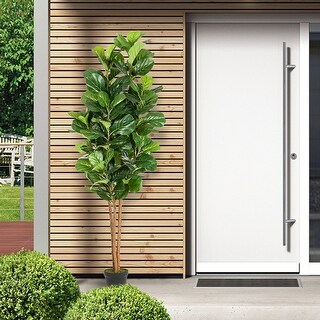 6FT Solid Wood Simulation Tree with 156 Leaves - Green - Bed Bath ...