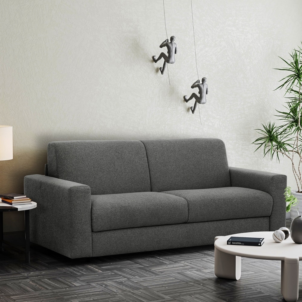 Stearns & Foster® Giotto 78 in. Full Pull-Out Sofa Bed with 5 in. Mattress - Dark Grey