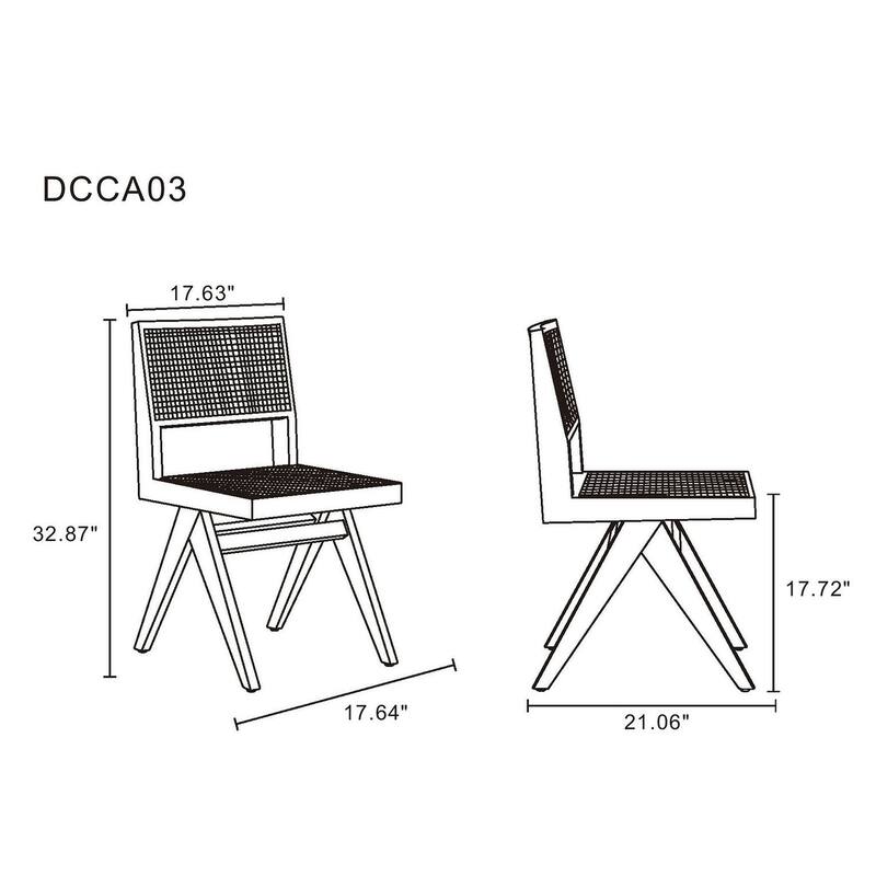 Manhattan Comfort Rockaway Hamlet Modern 70.86 Solid Wood Dining Set