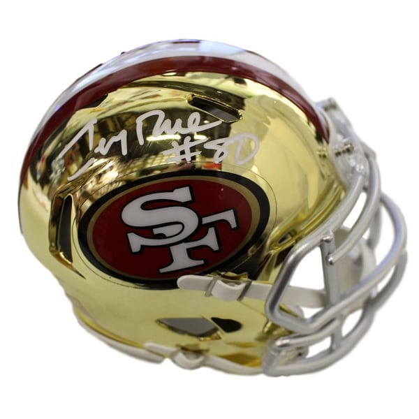 Shop Jerry Rice Autographed San Francisco 49ers Chrome Mini Helmet