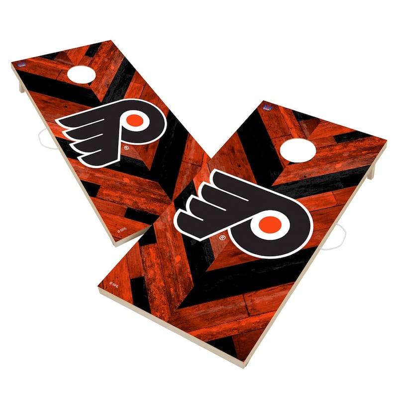 Philadelphia Flyers NHL Cornhole Board Set - Include Carrying Case
