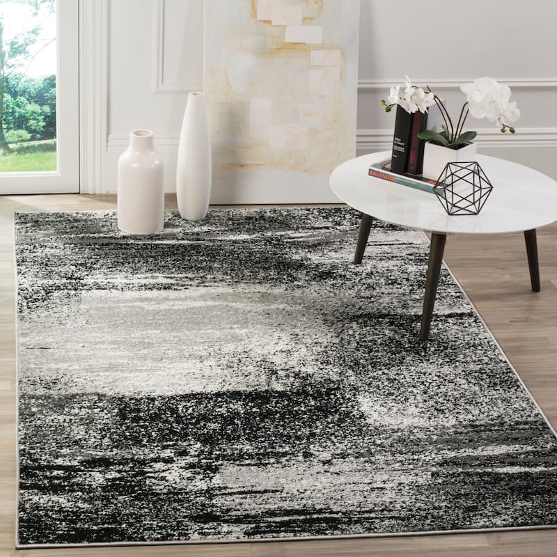 SAFAVIEH Adirondack Brynn Modern Abstract Rug - 4' x 6' - Silver/Multi - Rectangle
