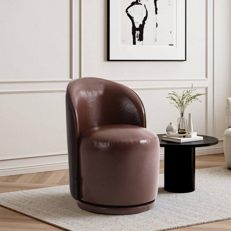 UIXE Modern Upholstered Swivel Armless Side Dining Chairs