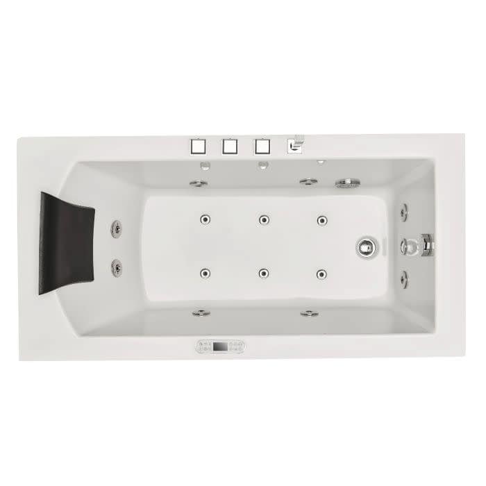Eago 59" Three Wall Alcove Acrylic Whirlpool Tub with Right Drain,