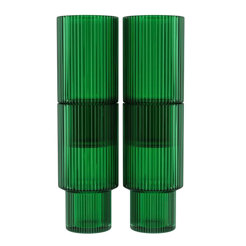 American Atelier Vintage Ribbed Fluted Glasses Set of 4