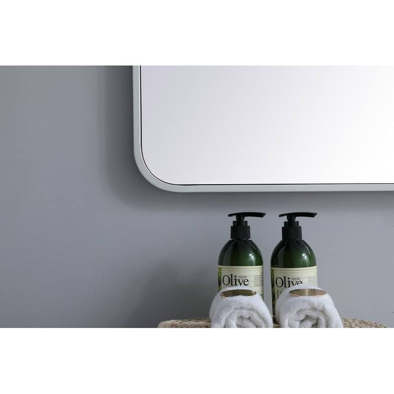 Ezra Soft Corner Metal Rectangular Mirror