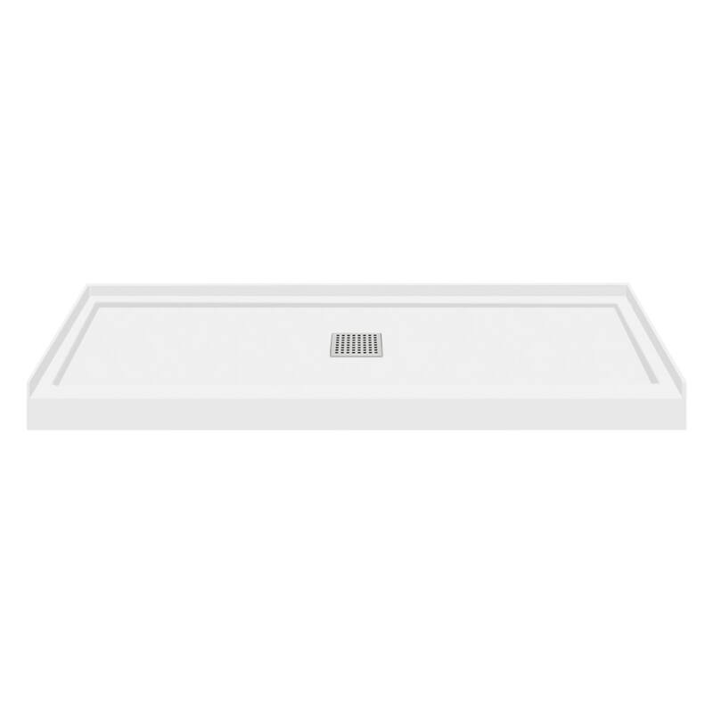 Transolid FL6036C FL-Series 60" x 36" Rectangular Shower Base with - White
