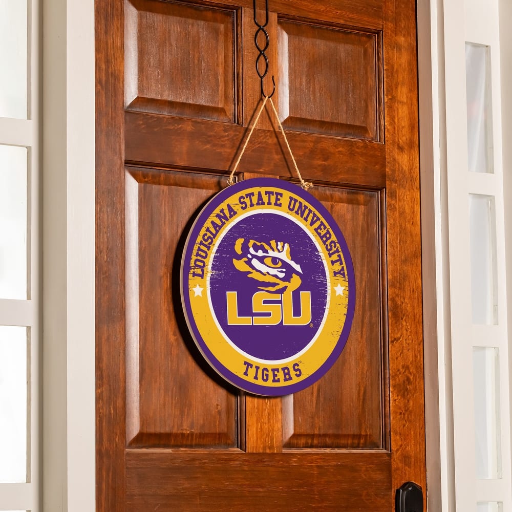 Louisiana State University Wooden Door Decor Wall Sign - Multi-Color