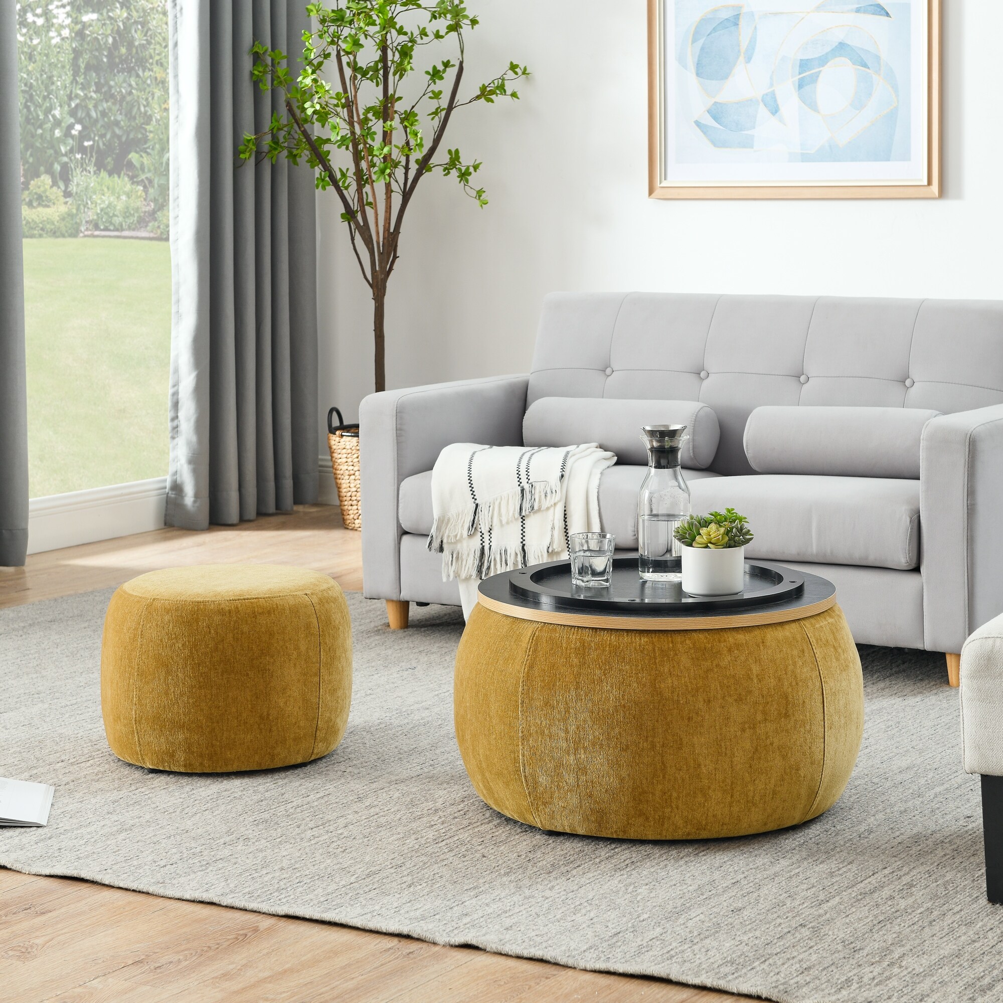^_^ 　NOANA ottoman Noa Ottoman, Large, Porcelain Boucle | Interior Icons