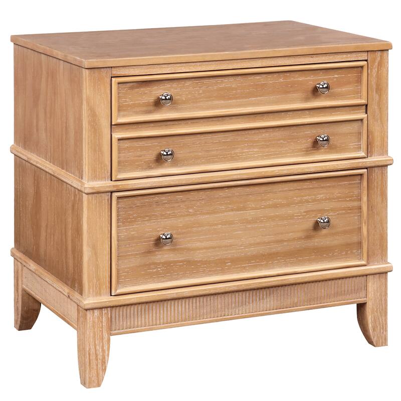 3-Drawer Hazel 3-Drawer Side Table for Living Room, Hallway, Entryway