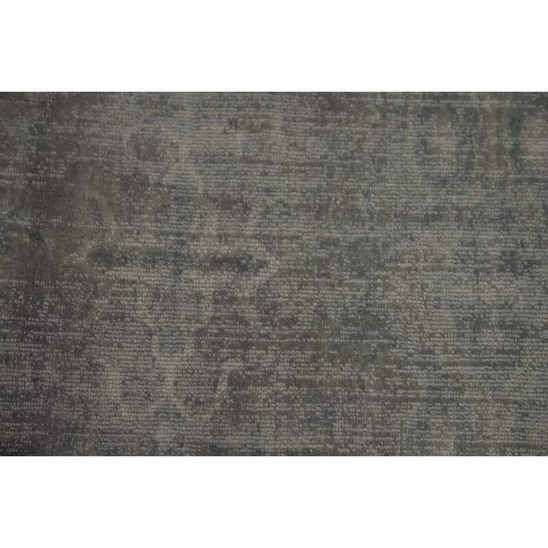 Hand-knotted Transitional Silk Carpet Grey Oushak Rug Geometric Oriental Area Rug - 7' 11'' X 4' 11''