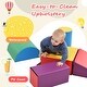 preview thumbnail 12 of 12, Soft Climb and Crawl Foam Playset,Safe Soft Foam Nugget Shapes Block for Infants,Preschools,Toddlers