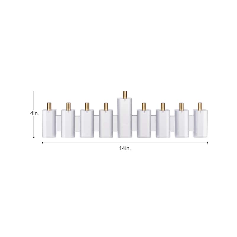 DesignStyles Acrylic Menorah w/ 30mm Candle Holders