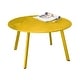 preview thumbnail 23 of 33, Clihome Weather Resistant Round Steel Patio Large Coffee Table