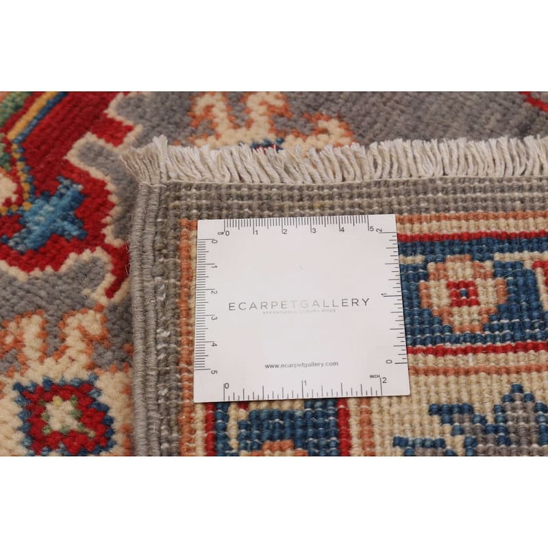 ECARPETGALLERY Hand-knotted Uzbek Ghazni Grey Wool Rug - 2'8 x 4'1