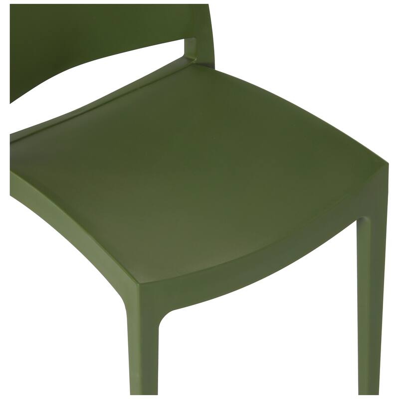 Frond and Form Outdoor Patio Stacking Dining Side Chair (Set of 2)