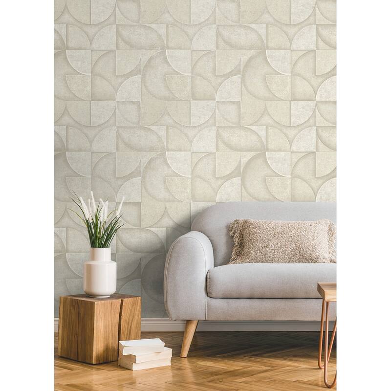 Advantage Addison Stone Retro Geo Wallpaper