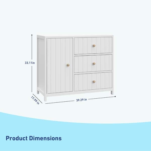 dimension image slide 1 of 3, Graco Teddi 3 Drawer Combo Dresser