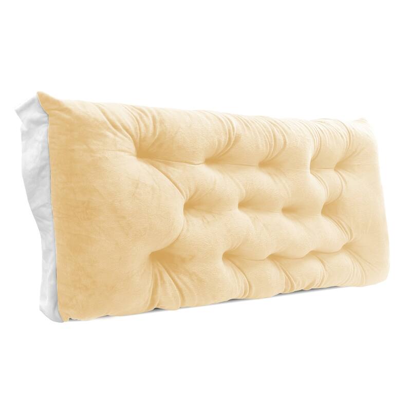 Velvet Bed Headboard Pillow with Tie-on Cushion Backrest for Bed Cushion,Sofa Cushion