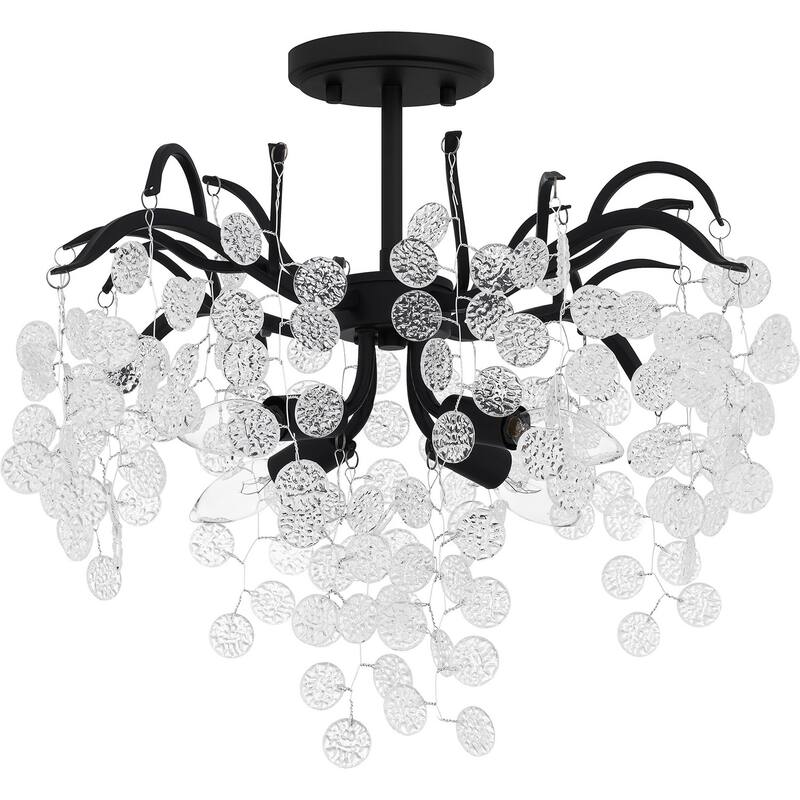 Maple Four Light Semi Flush Mount - Earth Black