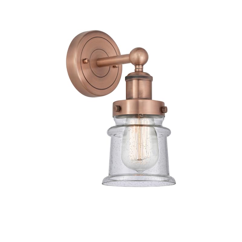Innovations Lighting 616-1W-11-6 Canton Sconce Canton 11" Tall Wall - Antique Copper / Seedy