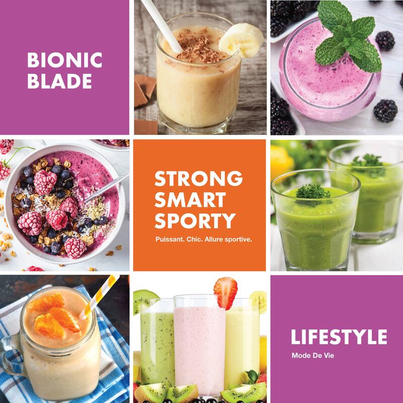 Bionic Blade Personal Sized 26 Oz Blender, Cordless Recharegable Portable Blender